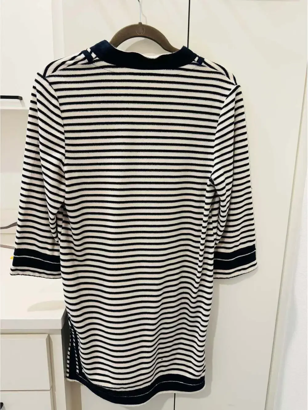 Tory Burch Striped Tunic with Lace Trim